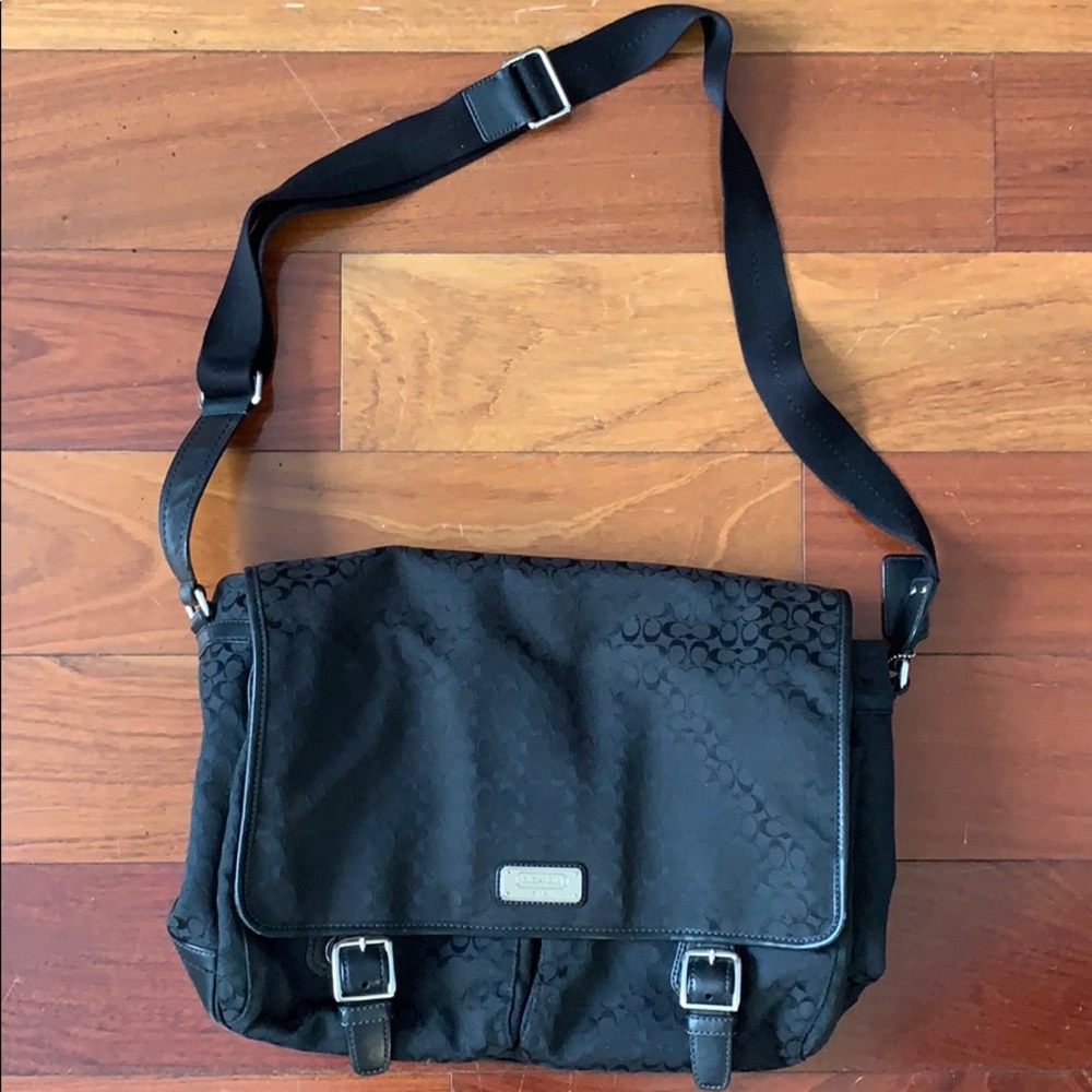 Black Coach messenger bag